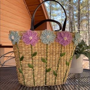 Cottagecore straw purse vintage style